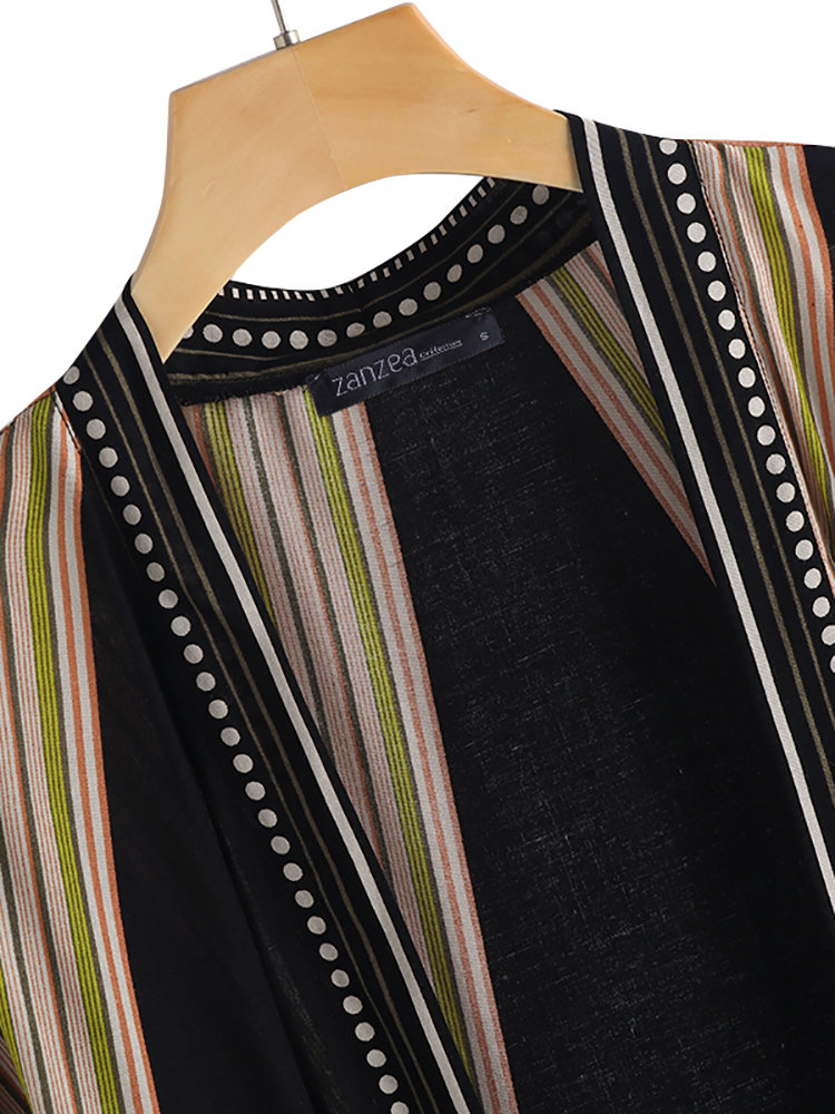 
	Bohemian Print Summer Beach Plus Size Kimono