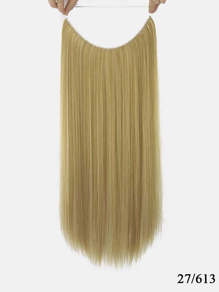 
	10 Colors Long Straight Hair Extensions Chemical Fiber No-Trace False Hair Pieces