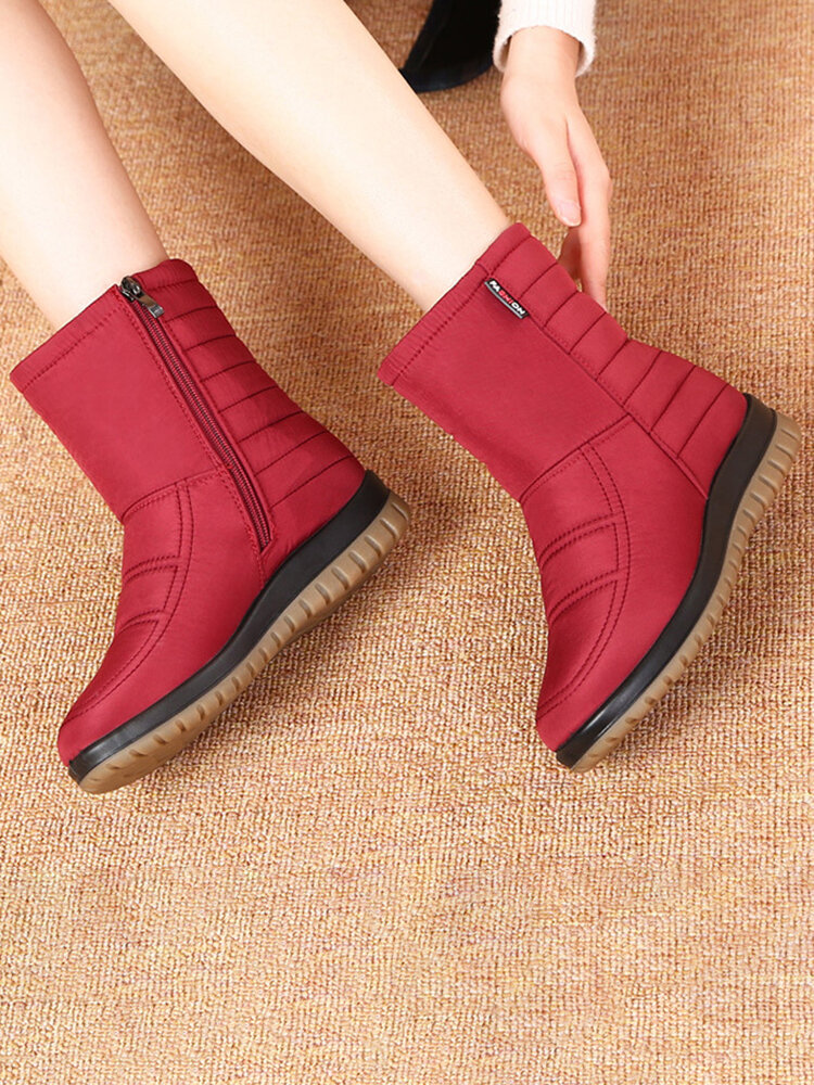 
	Plus Size Women’s Comfy Waterproof Warm Cotton Side Zipper Snow Boots