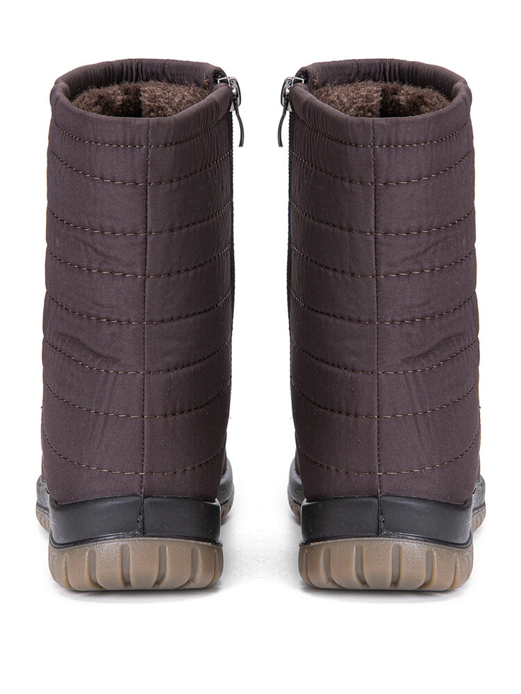 
	Plus Size Women’s Comfy Waterproof Warm Cotton Side Zipper Snow Boots