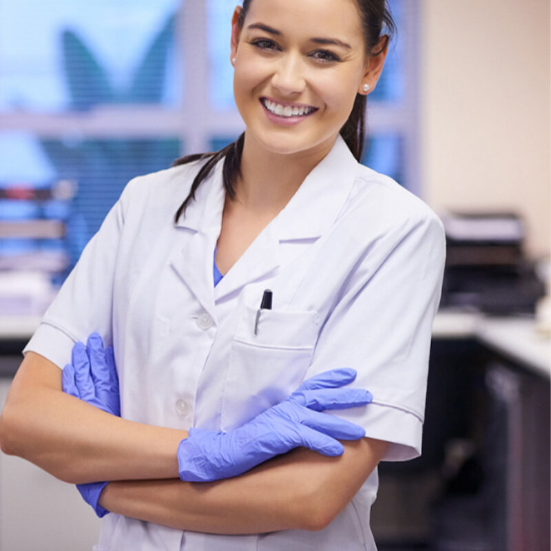 
	100 Pcs, Disposable, Powder Free, Latex Free, Non-Sterile, Rubber Gloves Dustproof