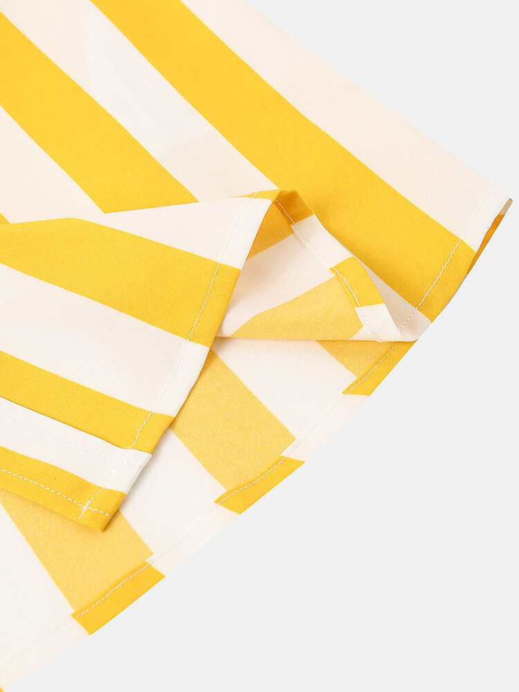 
	Men Four Colors Short Sleeve Casual Striped Designer Shirts