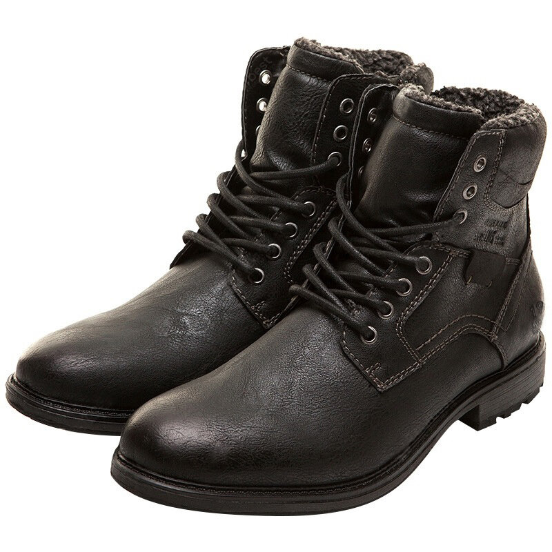
	Men Retro Non Slip Warm Lining Lace Up Casual Zipper Ankle Boots