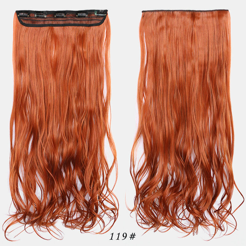 
	38 Colors Synthetic Hair Extensions 5 Clips False Hair Pieces Long Curly Wig