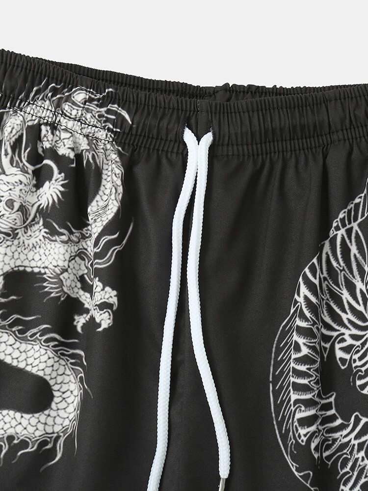 
	Mens Wave Koi Ukiyoe Print Kimono Japanese Style Two Pieces Outfits