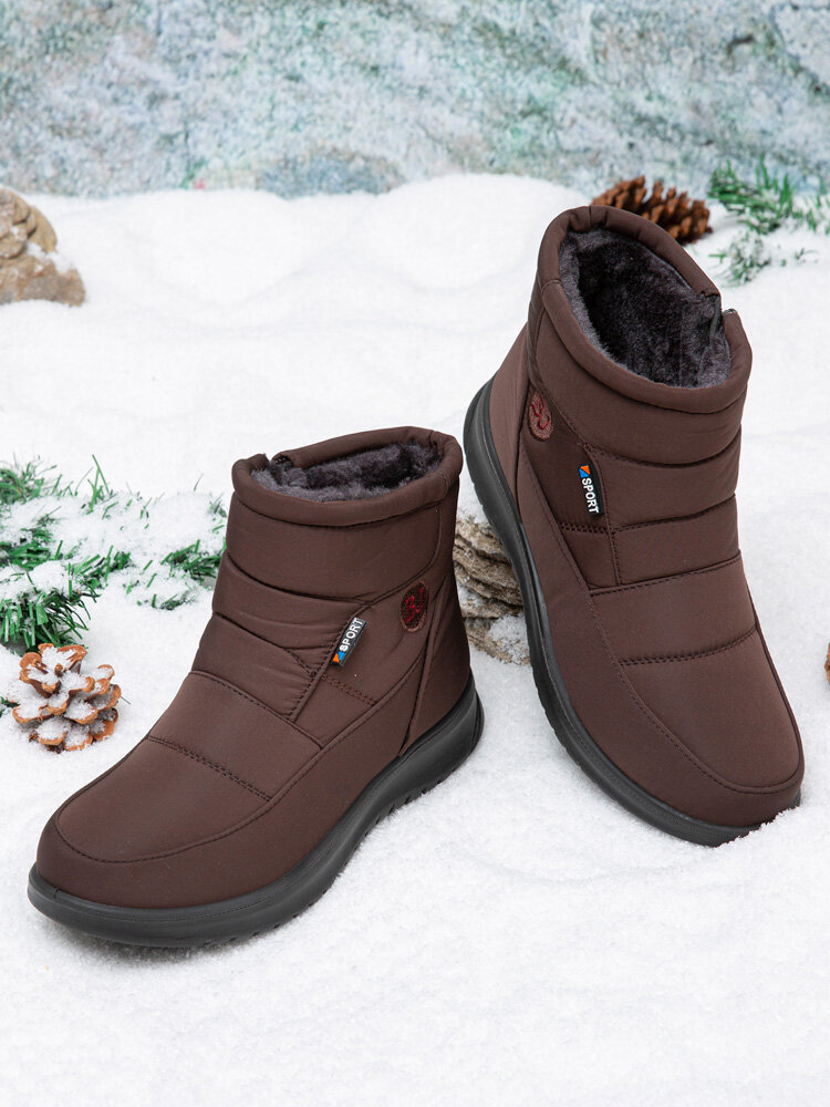 
	Plus Size Comfy Warm Cotton Side Zipper Women’s Short Snow Boots