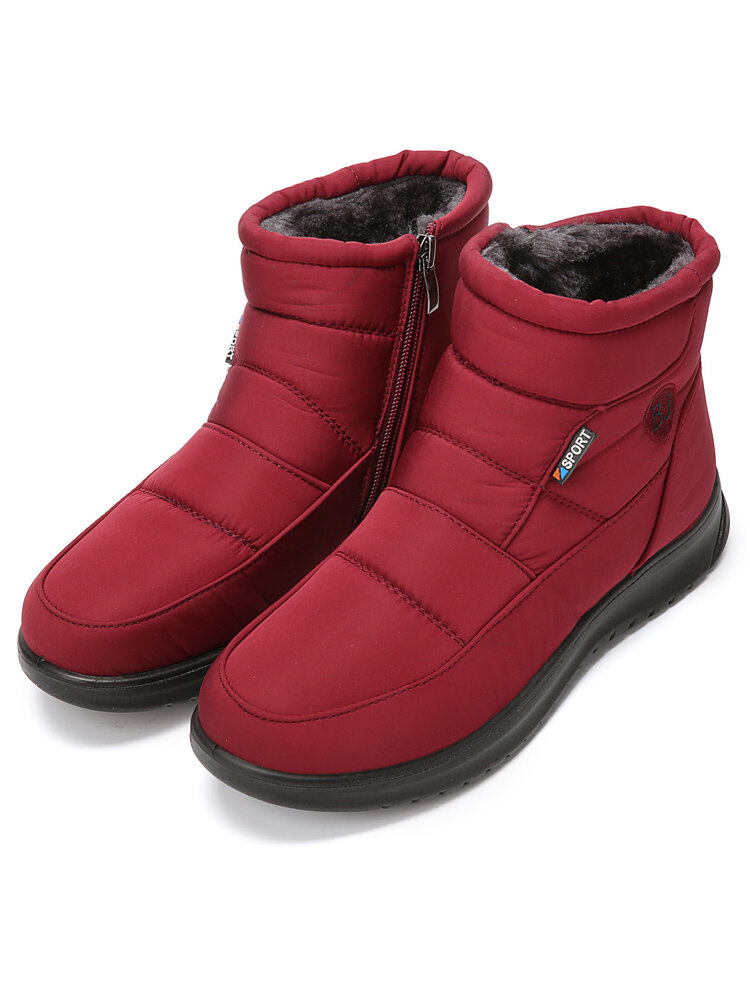 
	Plus Size Comfy Warm Cotton Side Zipper Women’s Short Snow Boots