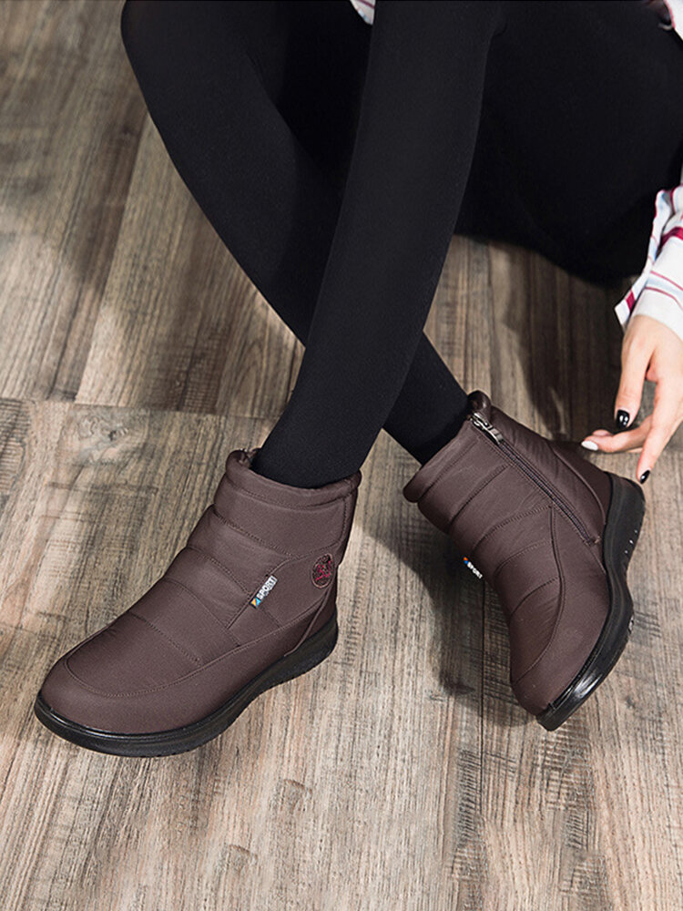 
	Plus Size Comfy Warm Cotton Side Zipper Women’s Short Snow Boots
