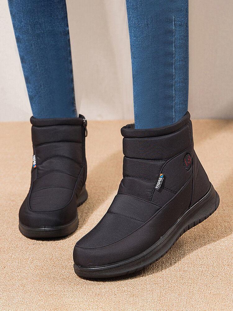 
	Plus Size Comfy Warm Cotton Side Zipper Women’s Short Snow Boots