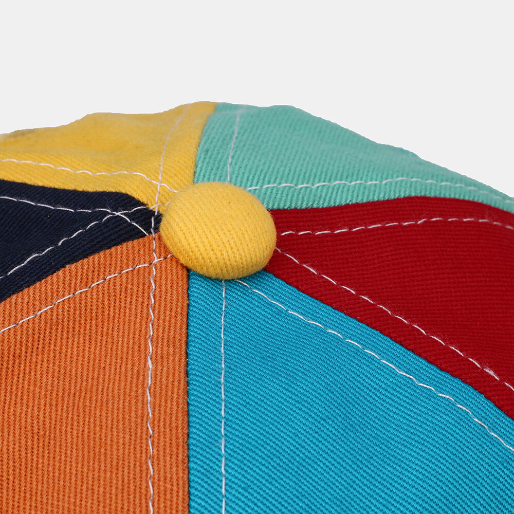 
	COLLROWN Women & Men Six-color Stitching Outdoor Leisure Hat Beanie Landlord Cap Skull Cap