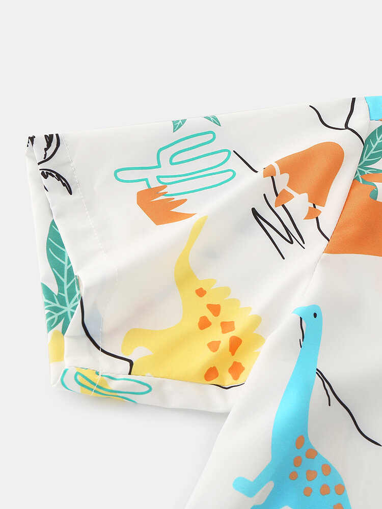 
	Mens Funny Style Dinosaur Cartoon Printed Short Sleeve Shirts