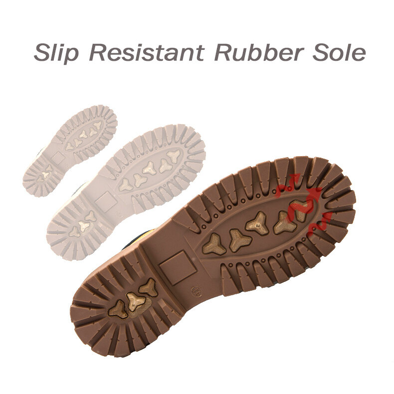 
	Men Outdoor Slip Resistant Lace Up Leather Work Style Boots