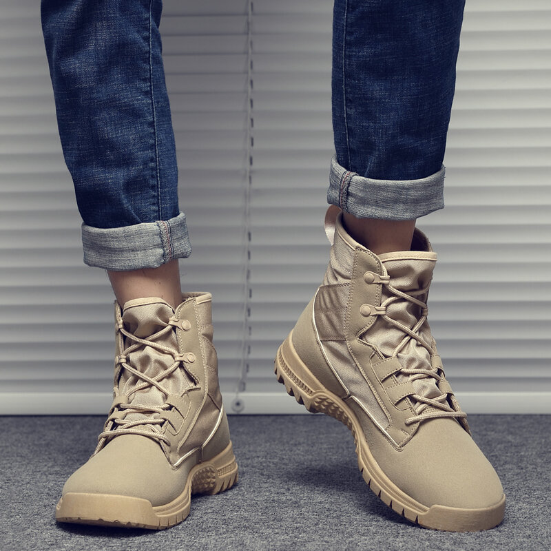 
	Men Synthetic Suede Outdoor Slip Resistant Combat Boots