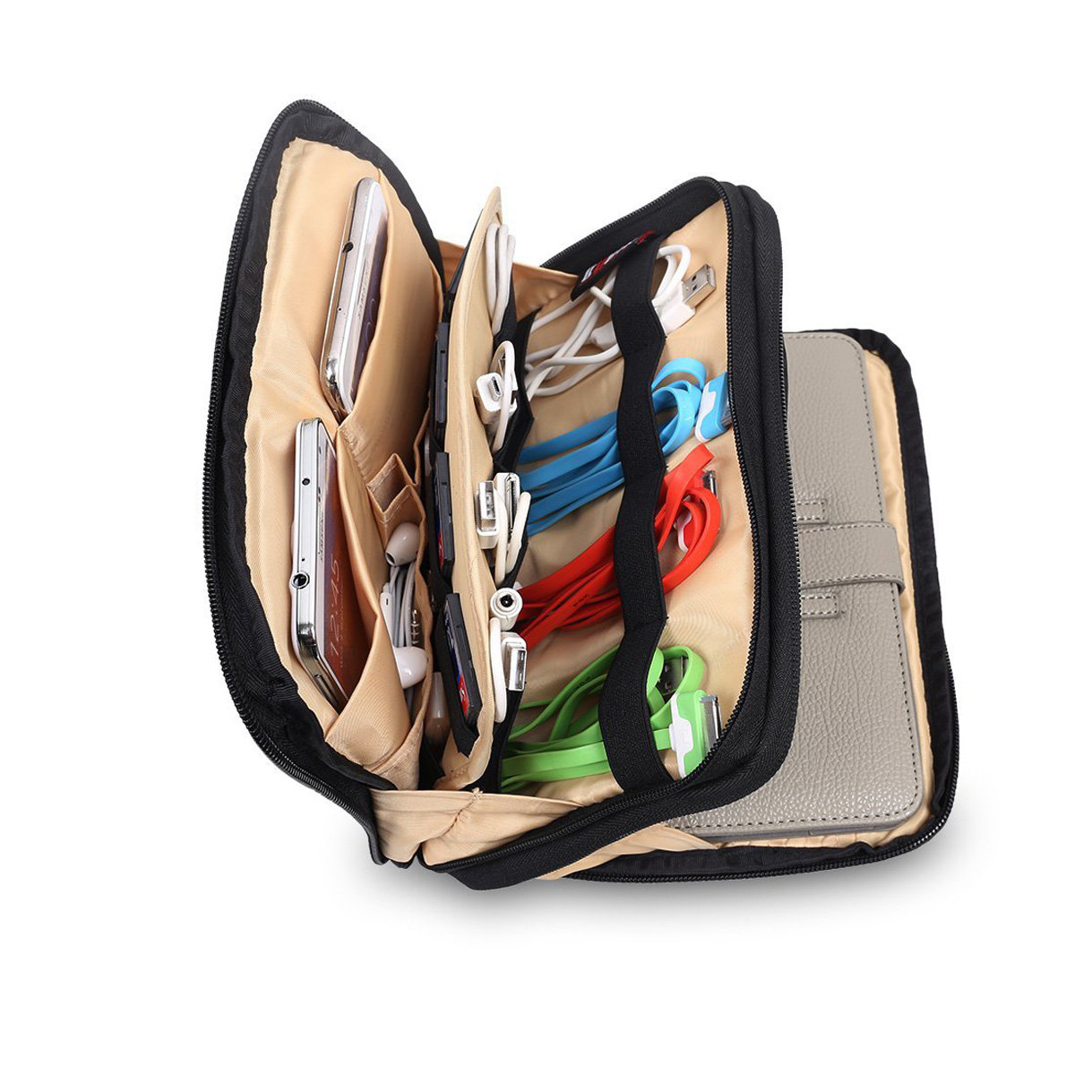 
	BUBM Portable Universal Electronics Accessory Digit Cable Organizer Bag