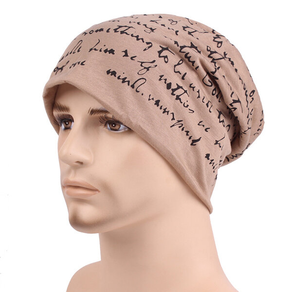 
	Men Autumn Warm Cotton Beanie Cap Casual Soft Breathable Skullies Knit Hat