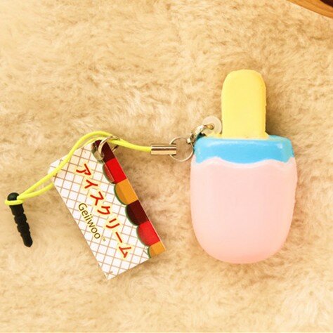 
	6x3x1.7cm Kawaii Squishy Simulation Ice Cream Toys Slow Rising Fun Toys Soft Decoration