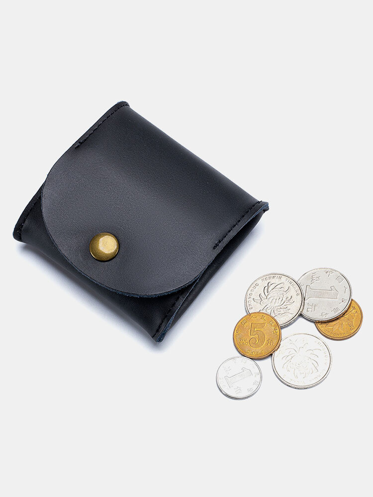 
	Men Genuine Leather Cow Leather Earphone Bag Coin Purse Storage Bag