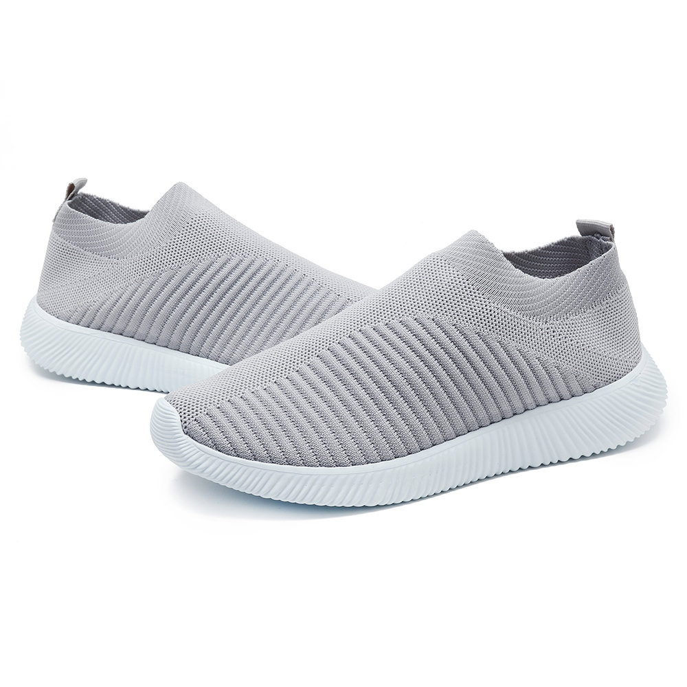 
	Big Size Women Running Sneakers Athletic Breathable Mesh Soft Vulcanized Socks Shoes