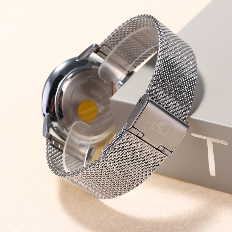 
	CURREN Luxury Mens Watch Fashion Casual Ultra Thin Waterproof Stainless Steel Silver Watch for Men