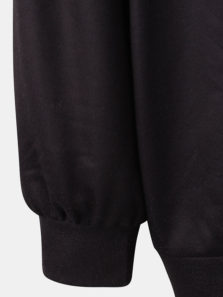 
	Contrast Color Cat Striped Print Drawstring Long Sleeve Casual Hoodie