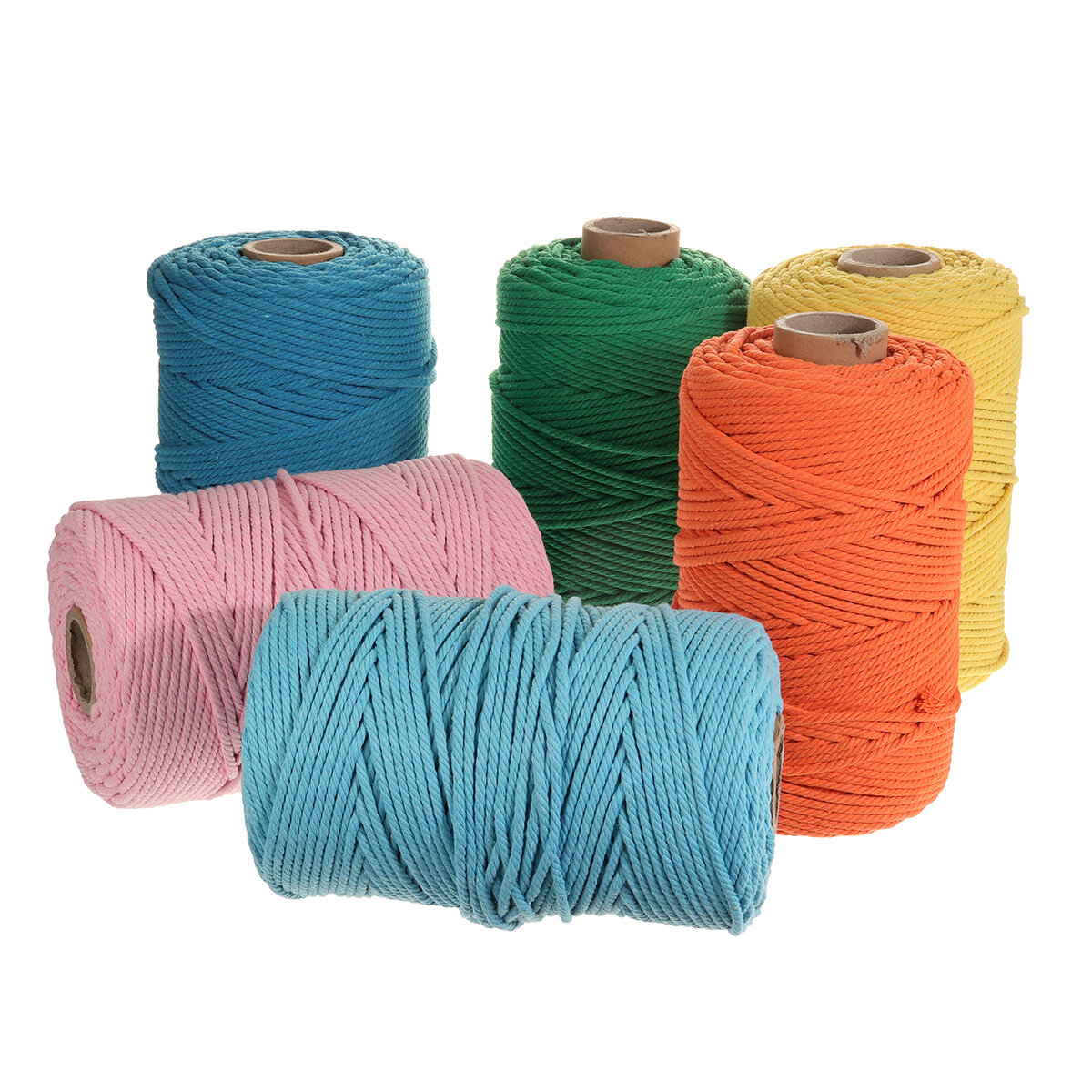 
	1Pc 200mx4mm Color Cotton Rope Cotton Thread Braiding Rope Hand DIY Decorative Rope Tapestry Weaving Rope