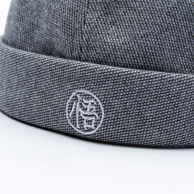 
	Men & Women Vintage Brimless Cap Adjustable Embroidery Skull Cap Warm Rolled Skull Cap Chinese Enlightenment