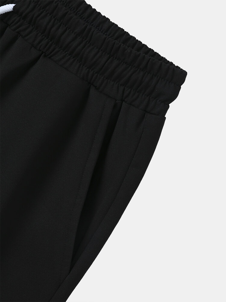 
	Mens Mechanical Bear Print Short Sleeve Drawstring Pocket Two Piece Outfits