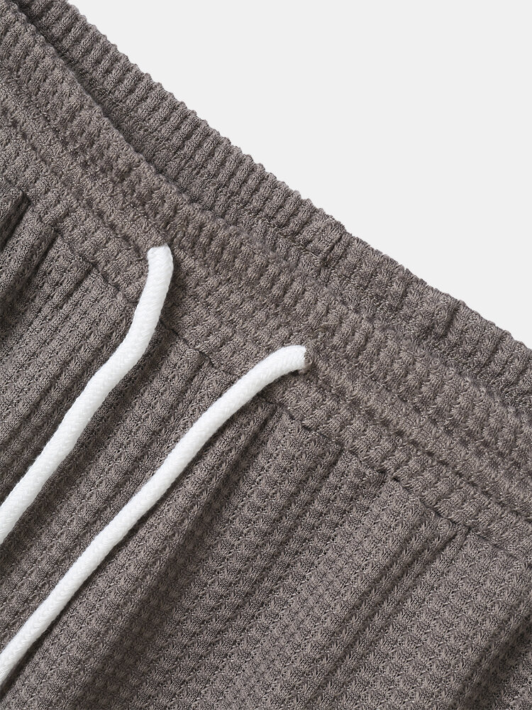 
	Mens Basic Knitted Rose Embroidery Patch Short Sleeve Casual Two Piece Outfits Cozy Loungewear