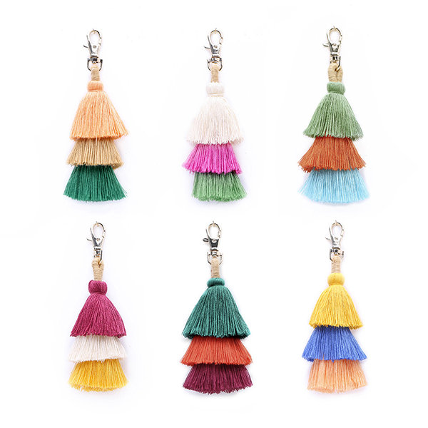 
	Women Bohemian Bag Accessories Tassel Pendant Keychain