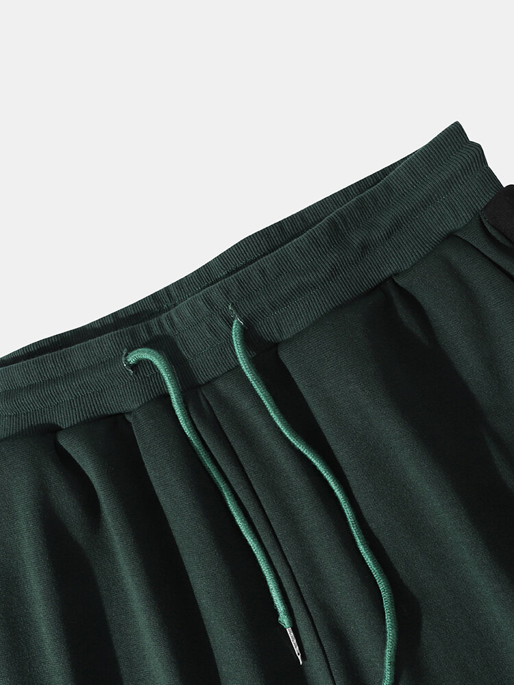 
	Mens Rose Japanese Embroidery Patchwork Sweatshirt Long Two Pieces Outfits