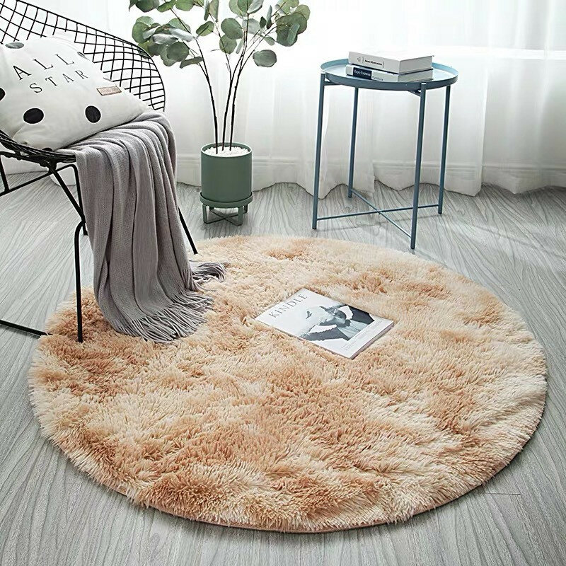 
	Nordic Tie-dye Gradient Carpet Round Hanging Basket Chair Yoga Mat Living Room Floor Mat