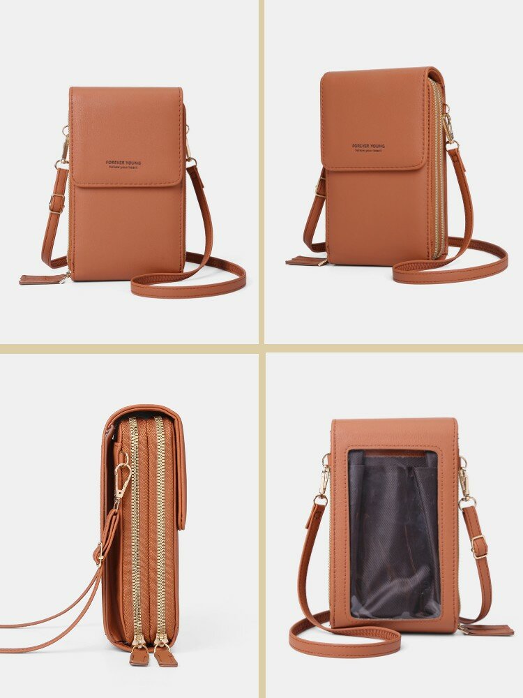 
	6.5 inch Touch Screen Bag RFID Clutch Bag Card Bag Large Capacity Multi-Pocket Crossbody Phone Bag