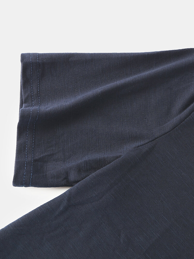 
	Mens Solid Color Breathable & Thin Loose Casual O-Neck T-Shirts