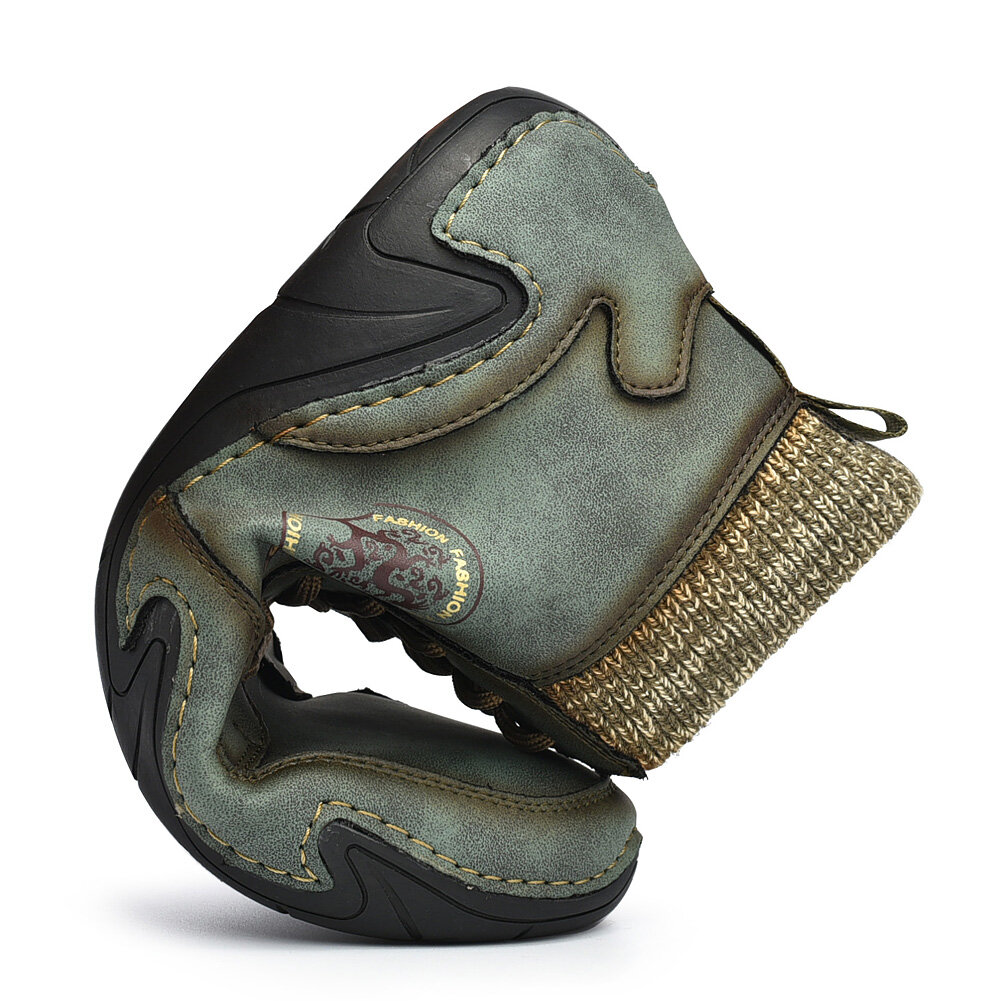 
	Menico Men Soft Slip Resistant Lace Up Microfiber Leather Ankle Boots